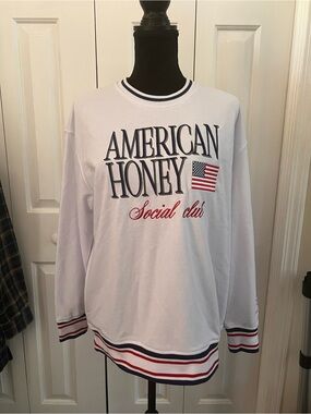Simply Southern White Sweatshirt with Pink Logo Tag